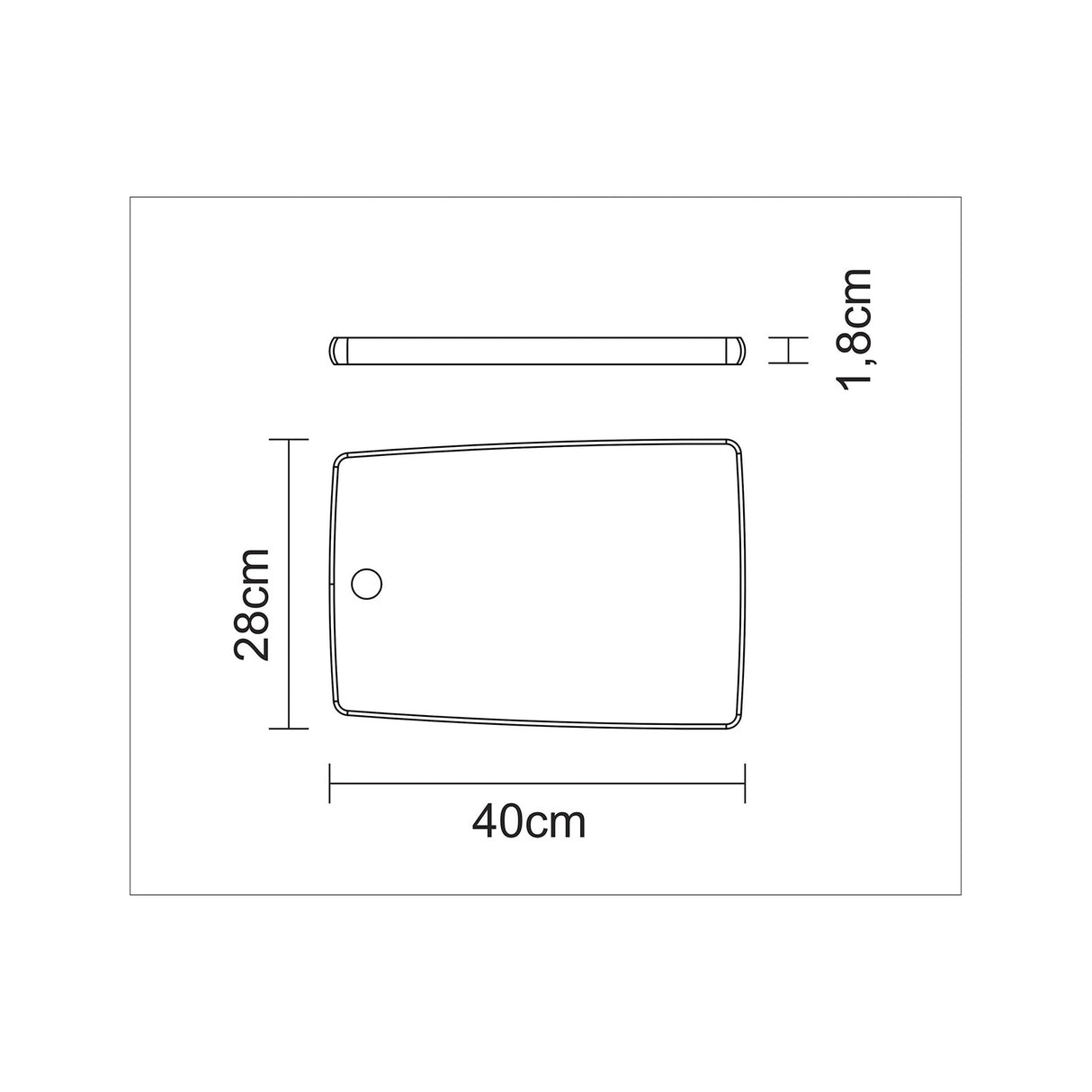 FSC lõikelaud 40x27 cm tiikpuust