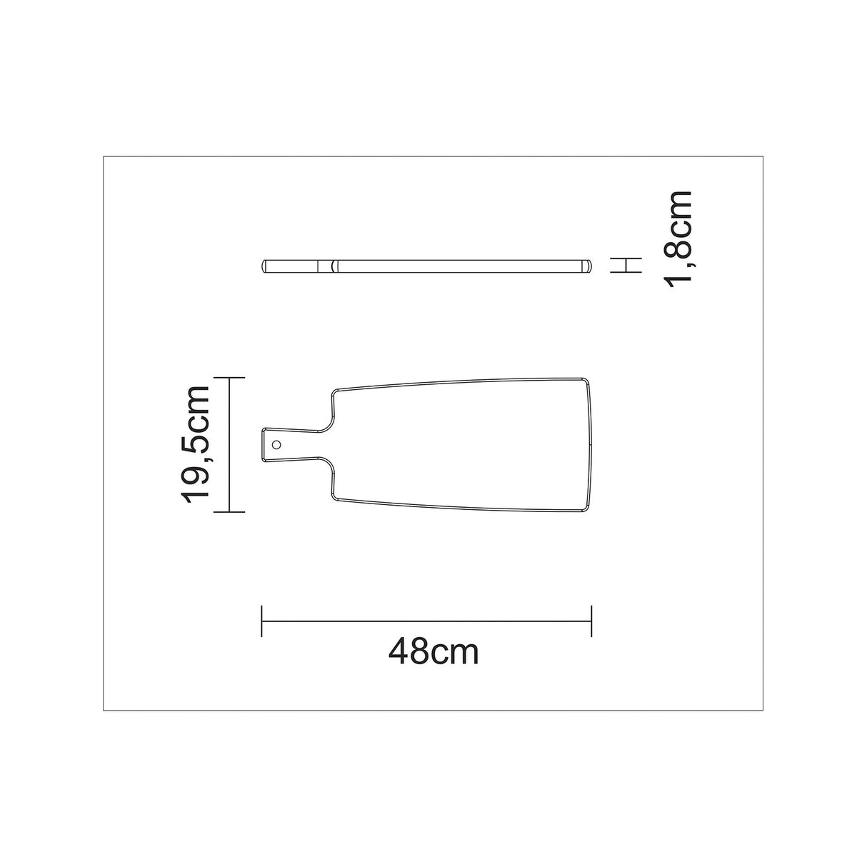 Tīkkoka maizes dēlis, 48 x 29.5 cm
