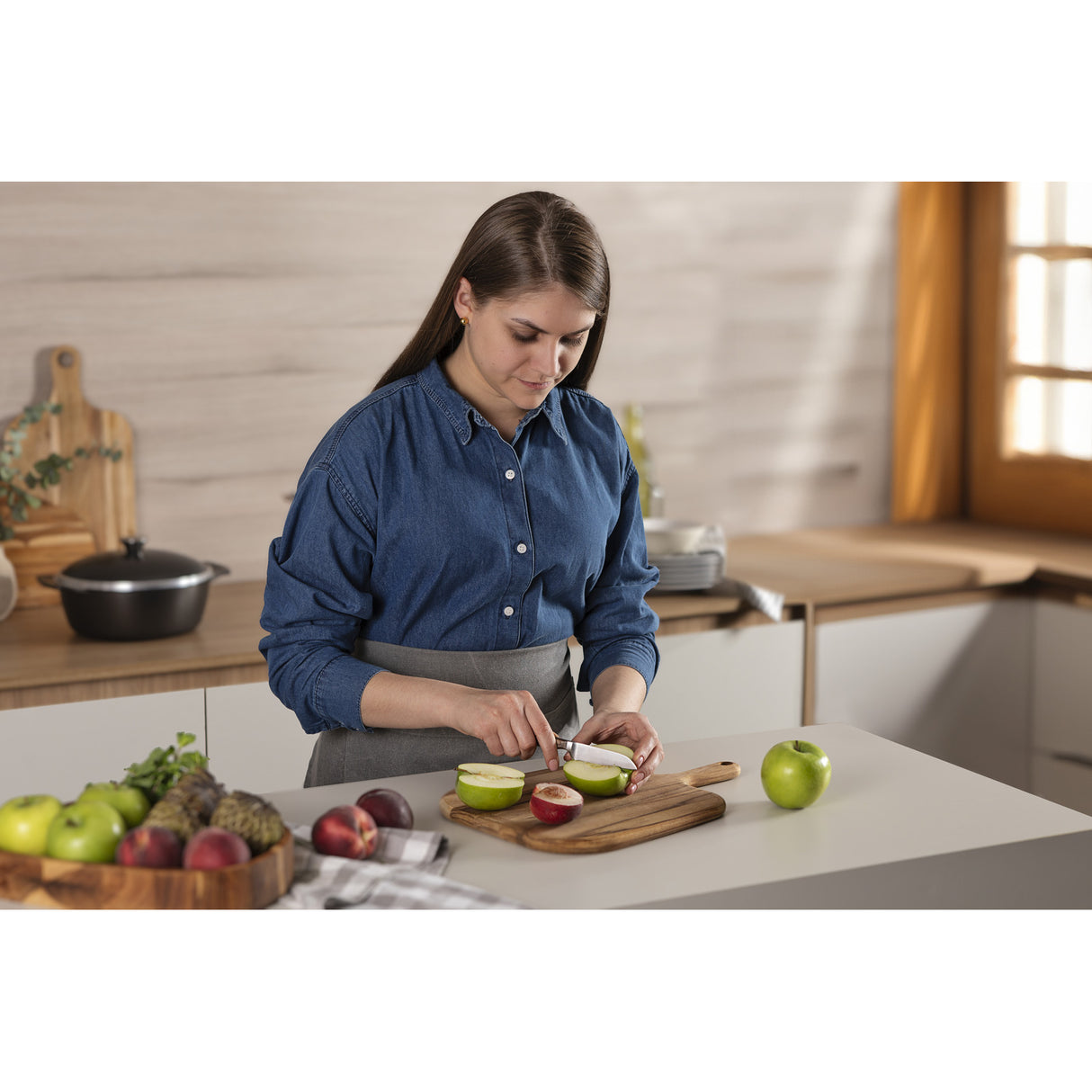 3 colių daržovių ir vaisių peilis iš šimtmečio medienos