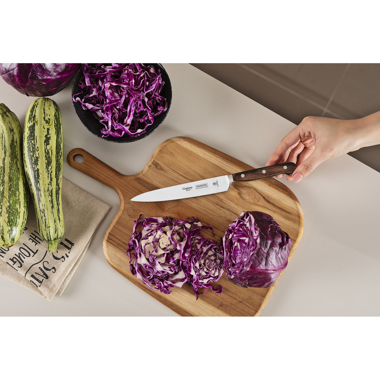 6 colių universalus peilis iš šimtmečio medienos