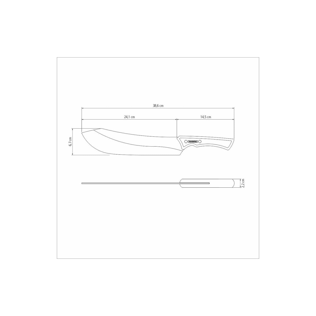 10'' MEAT KNIFE CHURRASCO, BLACK