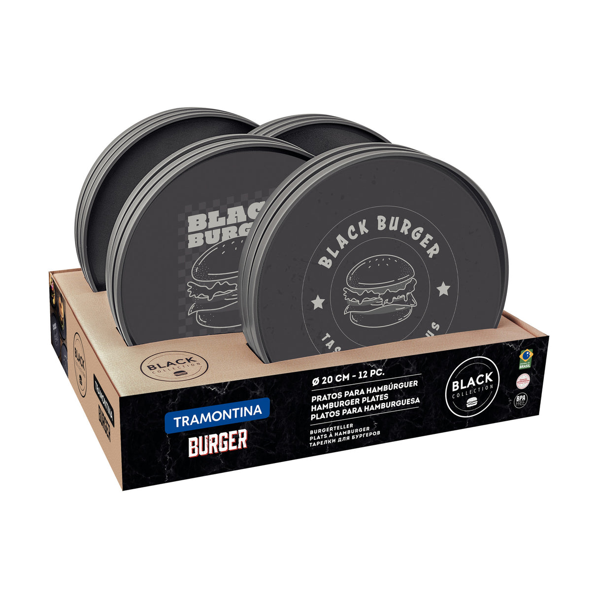 BURGER PLATE, GREY