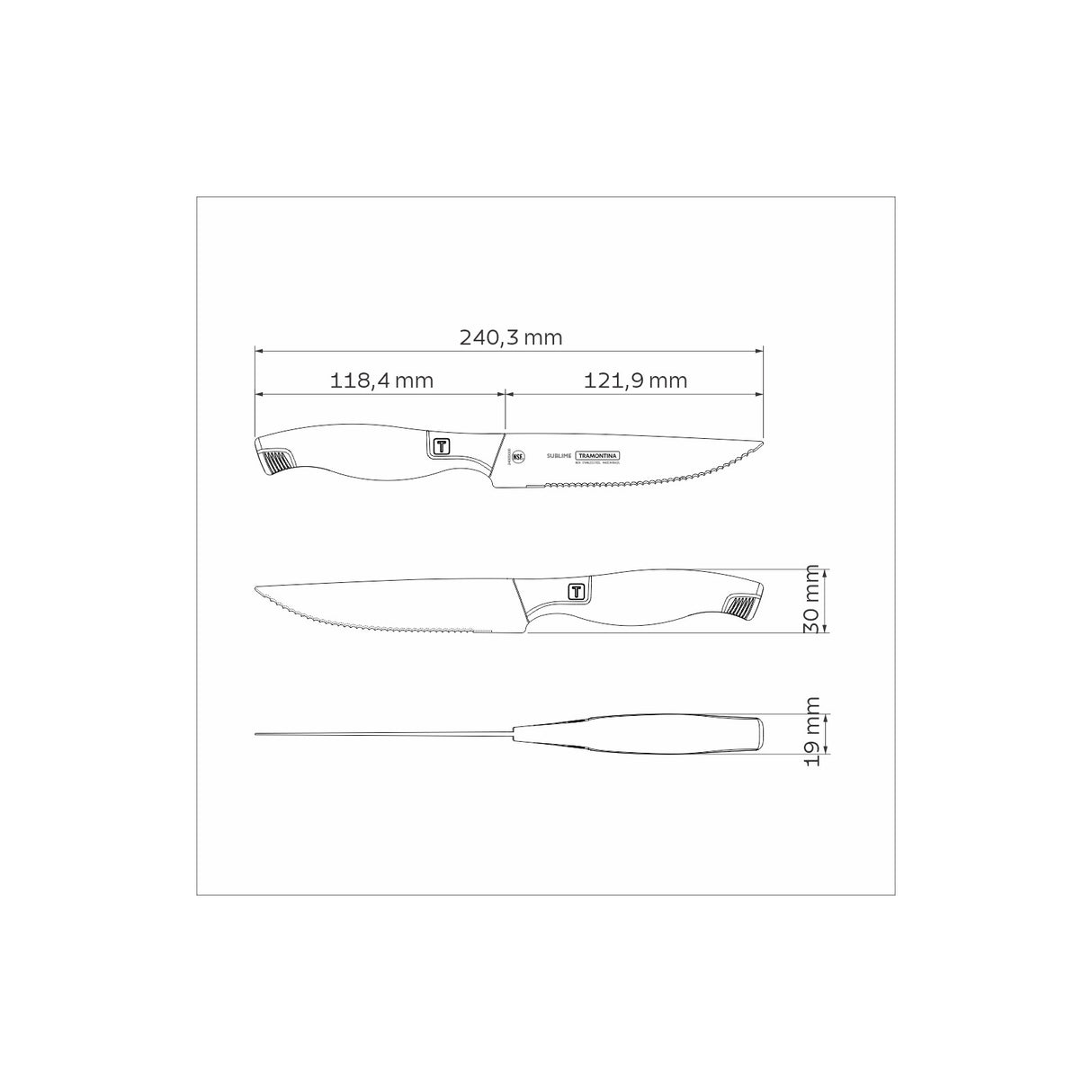 SUBLIME 5" Steika/augļu nazis