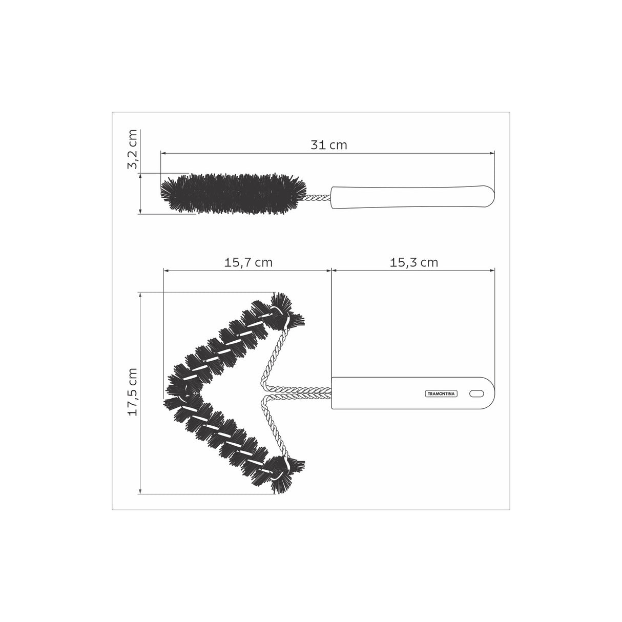 GRILL BRUSH BLACK