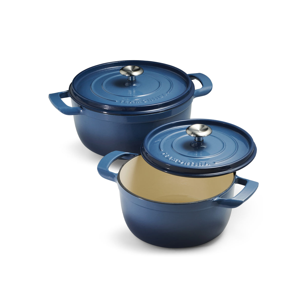 Enamelled Cast IRON Casserole Blue