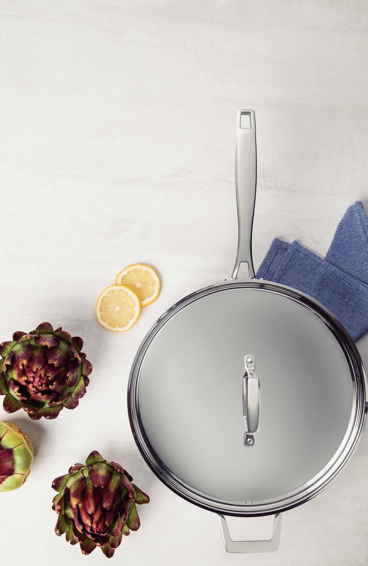 <tc>Tramontina Grano 30 cm / 5,6 l nerūsējošā tērauda cepšanas panna ar trīsslāņu korpusu, vāku un garu rokturi</tc>