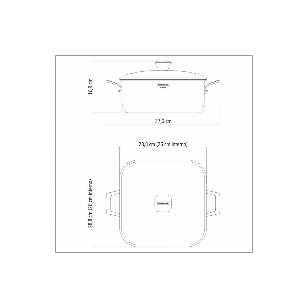 Ruudukujuline pott Grano