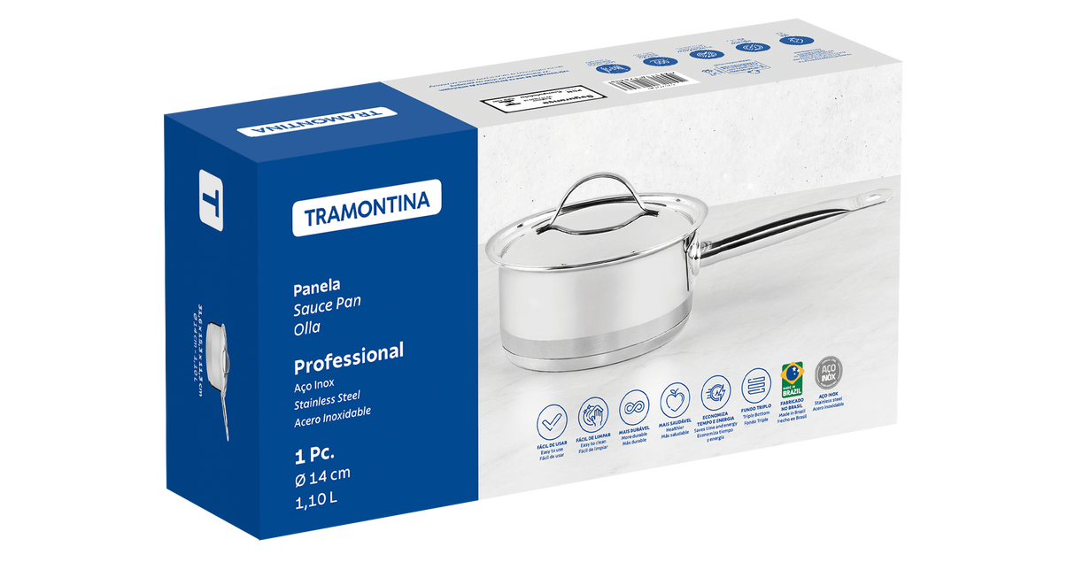 Professional, 14 cm 1,1 L roostevabast terasest kastmepann