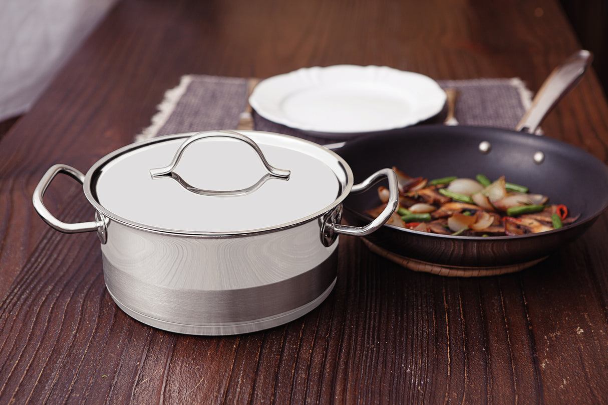 Profesionalus, 24 cm 6,1 l nerūdijančio plieno gilus puodas