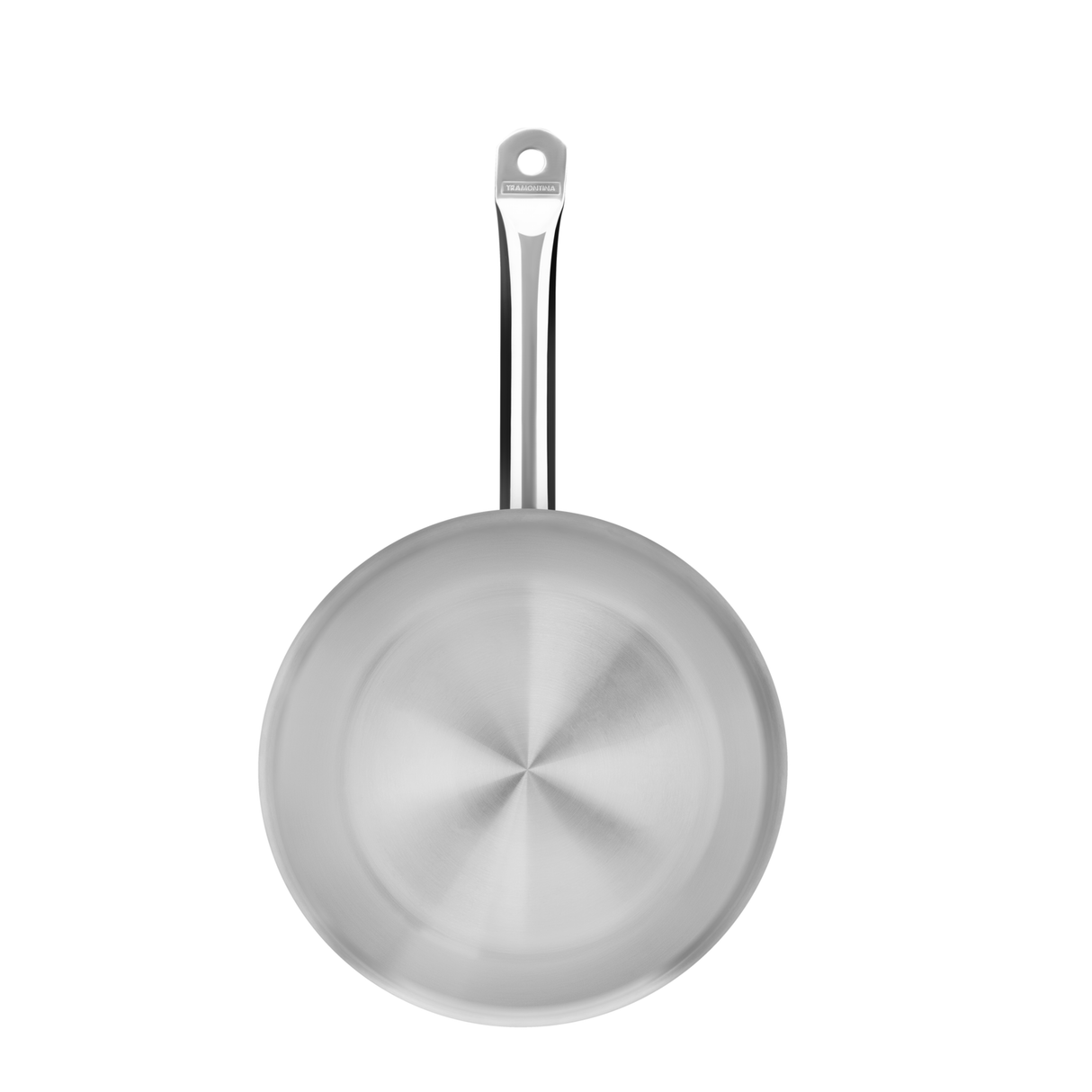 Professional nerūsējošā tērauda panna ar garo rokturi un trīsslāņu pamatni