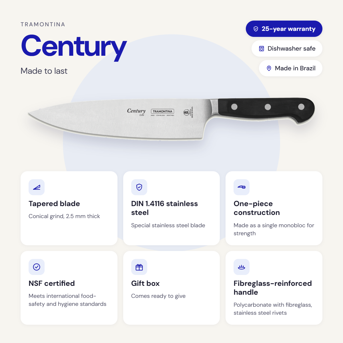 CENTURY 6-nažu komplekts