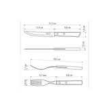 POLYWOOD FLATWARE SET BROWN, 12PCS.