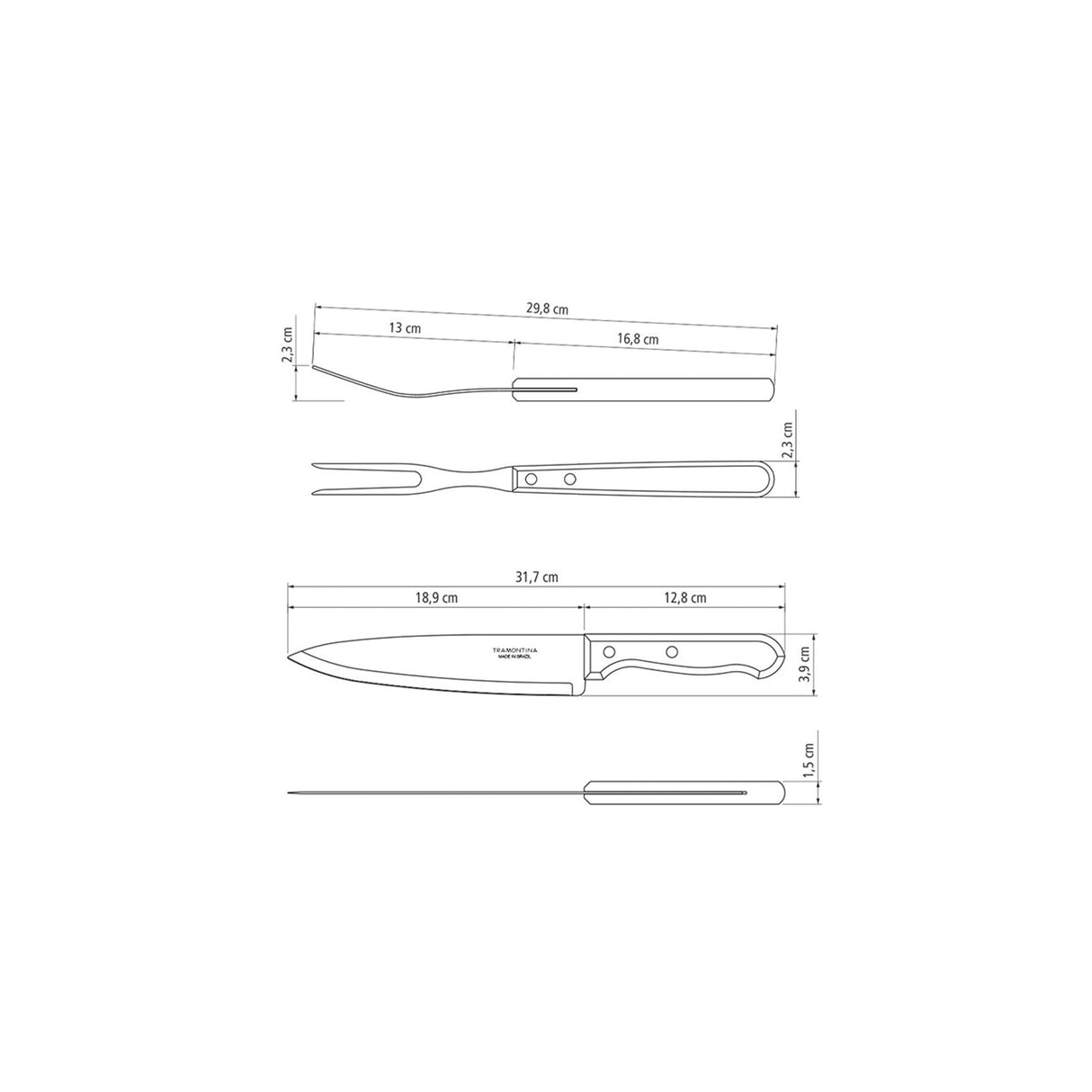BARBECUE 3PCS. SET CHURRASCO