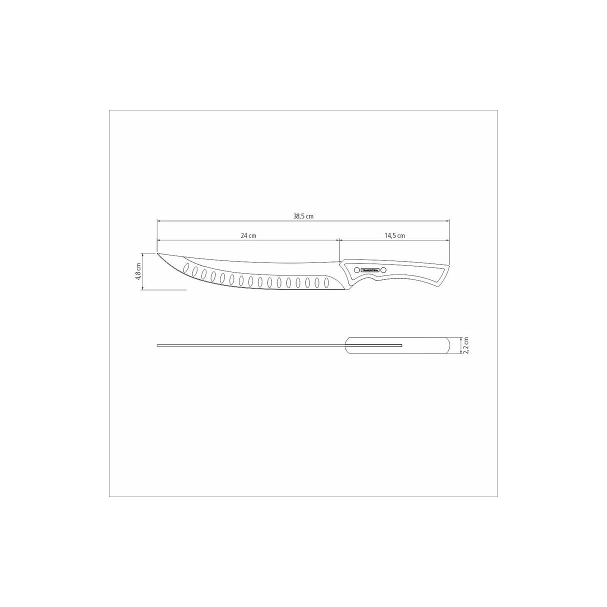 10'' MEAT KNIFE CHURRASCO, BLACK