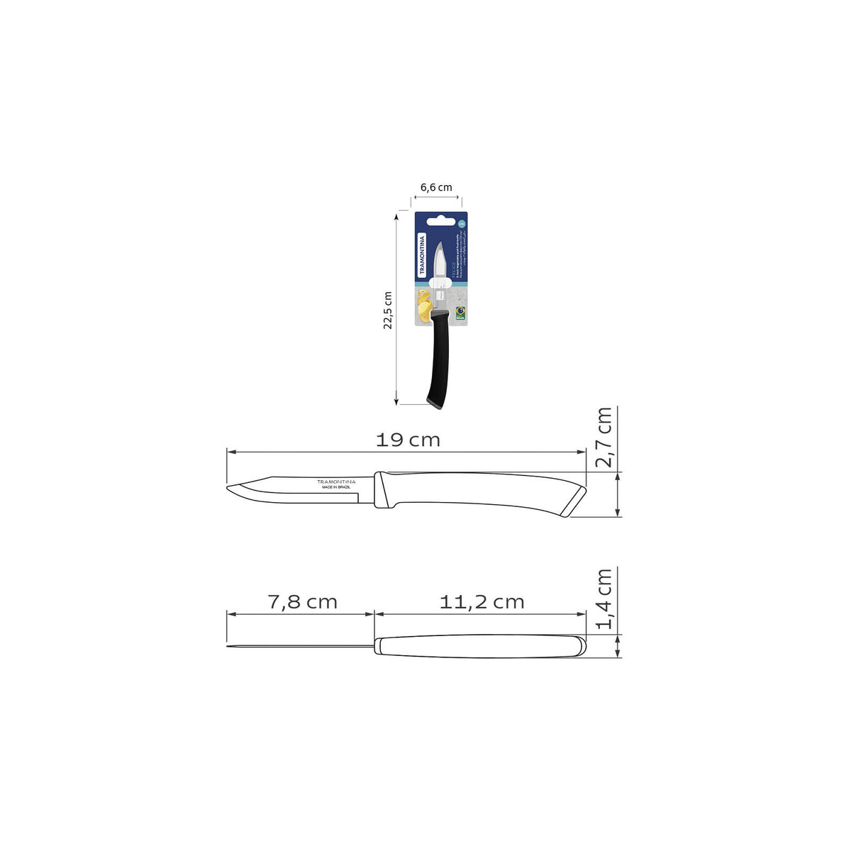 FELICE 3''  vegetable and fruit knife
