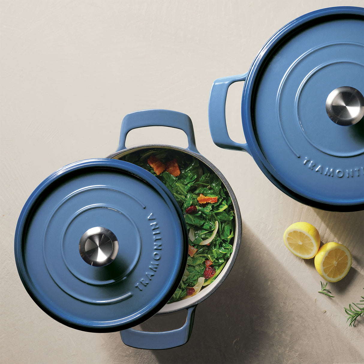 Enamelled Cast IRON Casserole Blue