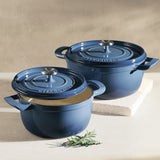 Enamelled Cast IRON Casserole Blue