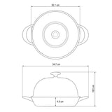 Emaliuoto ketaus duonos kepimo indas „Latte“, 24 cm – 1,6 l