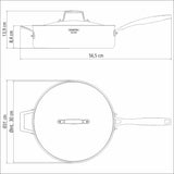 <tc>Tramontina Grano 30 cm / 5,6 l nerūsējošā tērauda cepšanas panna ar trīsslāņu korpusu, vāku un garu rokturi</tc>